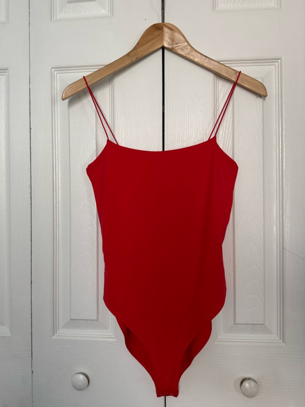 Forever 21 Red Square Neck Bodysuit